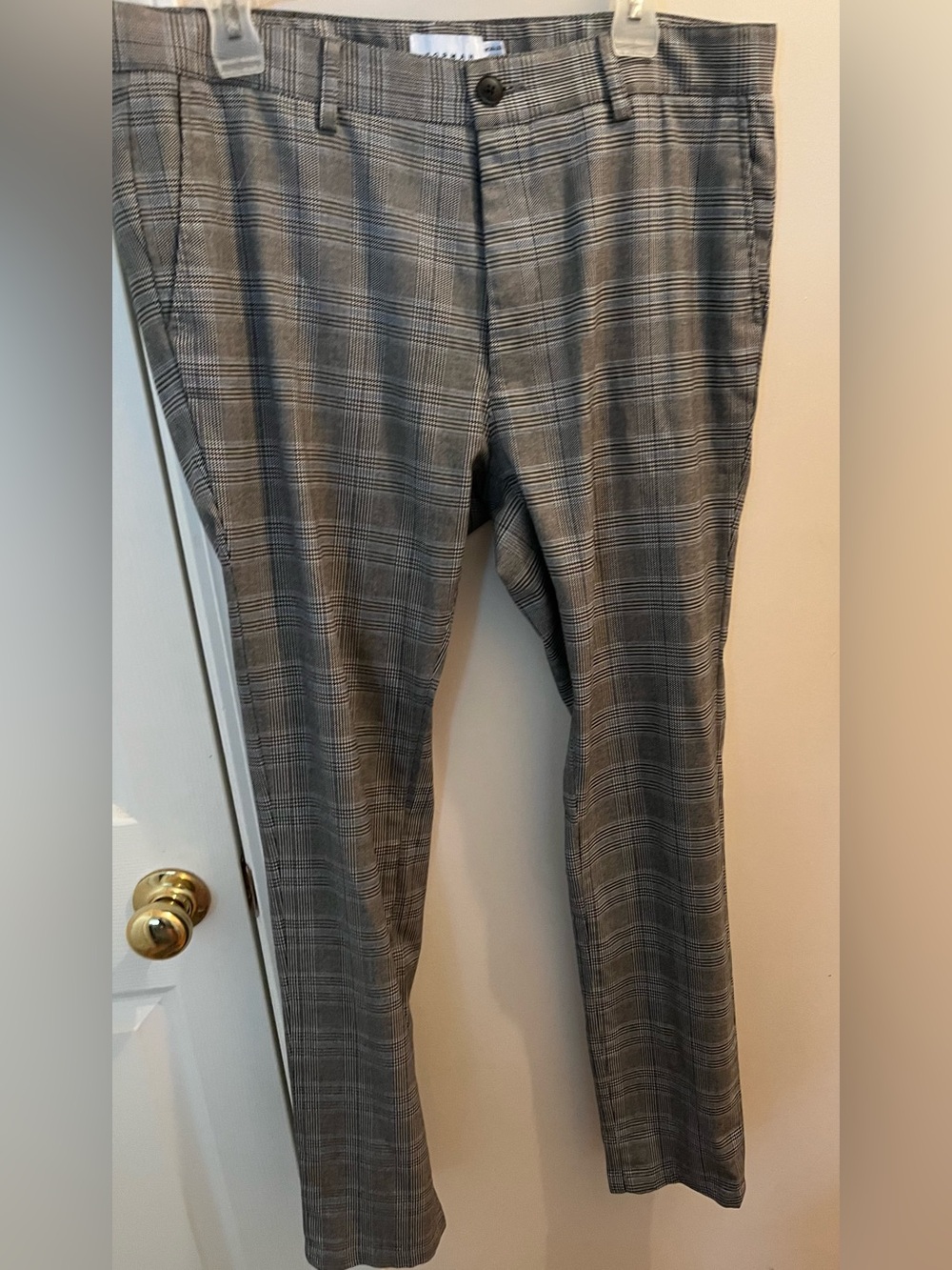Topman Gray Plaid Dress Pants